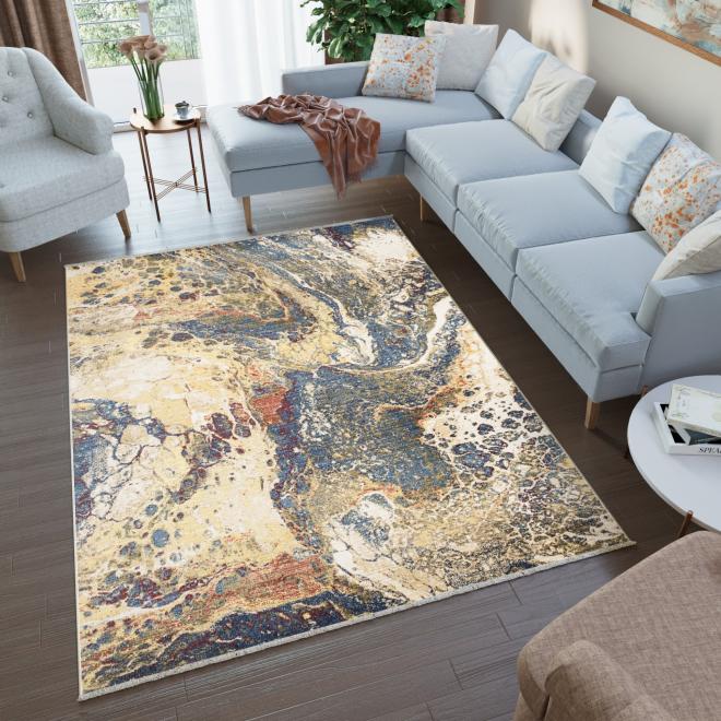 Vícebarevný moderní abstraktní koberec