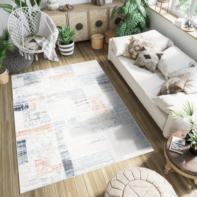 Moderní koberec v jemných barvách