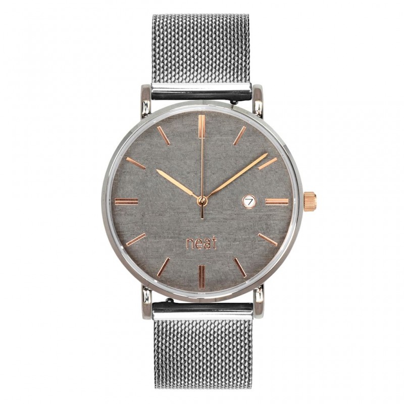 Stylové pánské hodinky stříbrno-šedé barvy s kovovým řemínkem