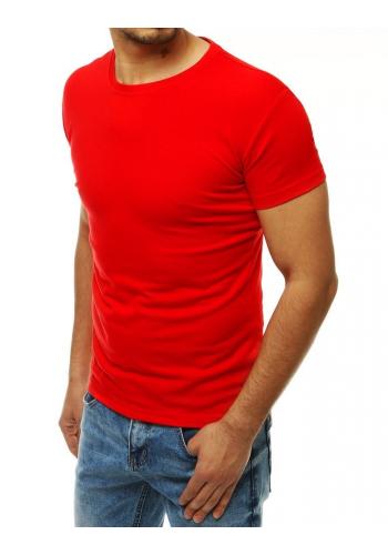 Červené klasické tričko s krátkým rukávem pro pány