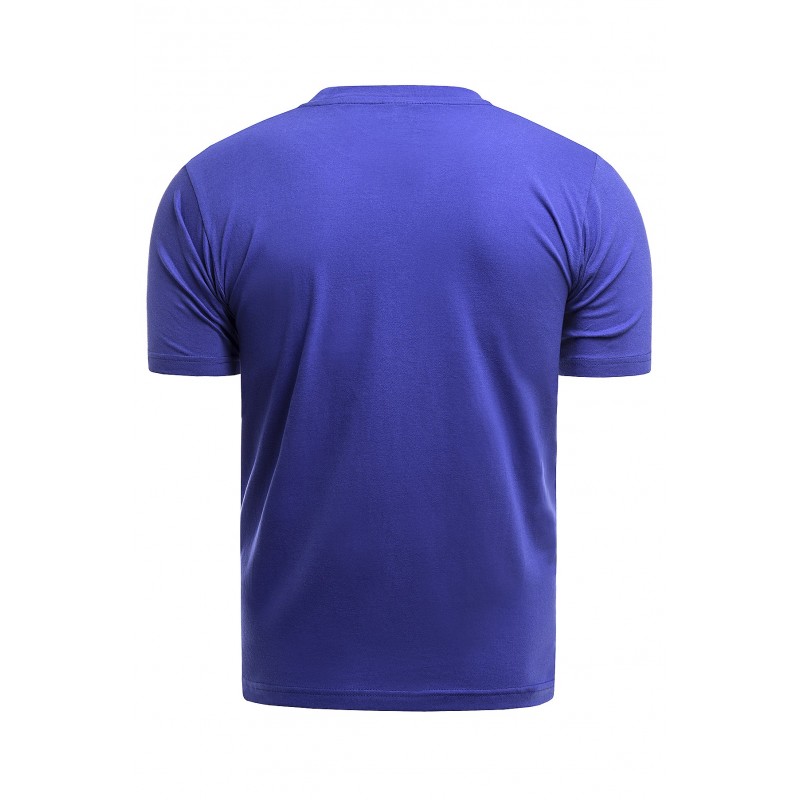 Klasické pánské tričko modré barvy s krátkým rukávem