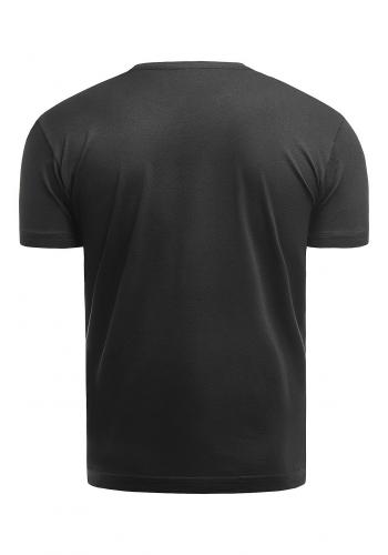 Pánské klasické trička s krátkým rukávem v černé barvě