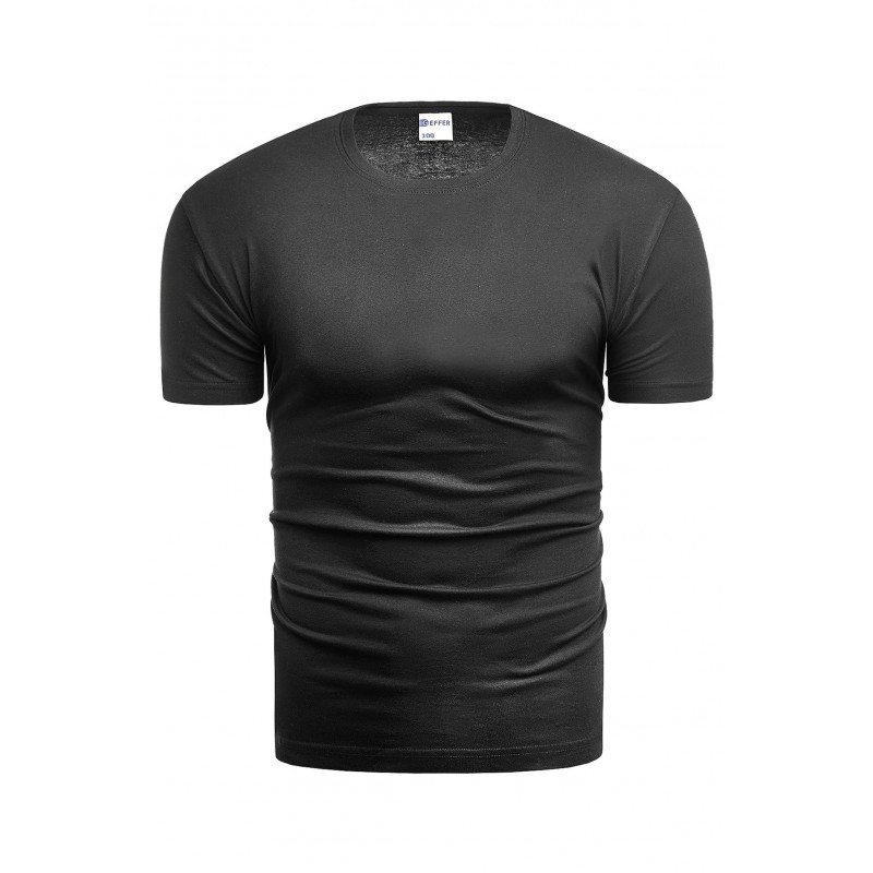 Pánské klasické trička s krátkým rukávem v černé barvě