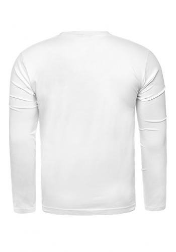 Klasické pánské tričko bílé barvy s dlouhým rukávem