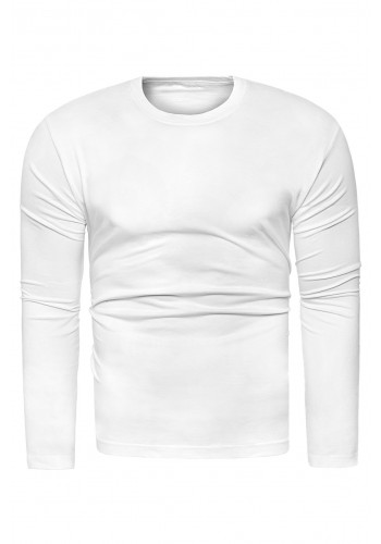 Klasické pánské tričko bílé barvy s dlouhým rukávem