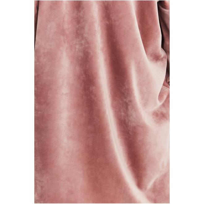 Sametové dámské tepláky růžové barvy se sníženým rozkrokem