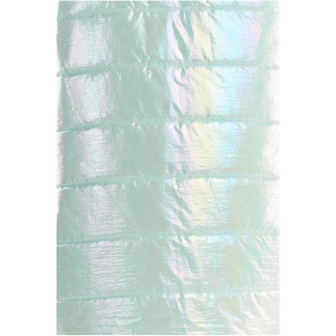 Dámská holografická bunda s oversize střihem v mátové barvě