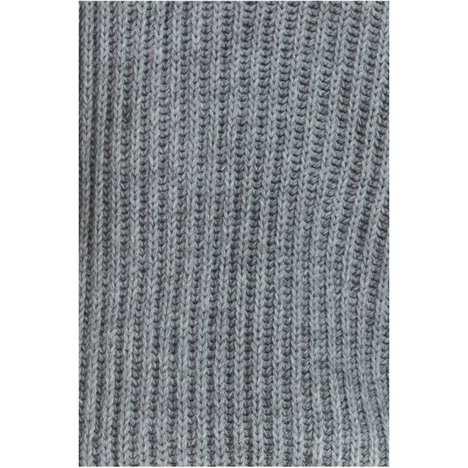 Volný dámský svetr šedé barvy s polrolákem