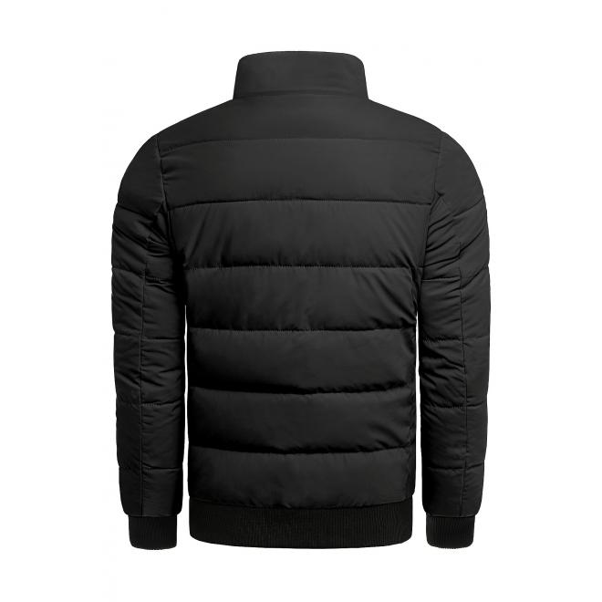 Pánská teplá bunda na zimu v černé barvě