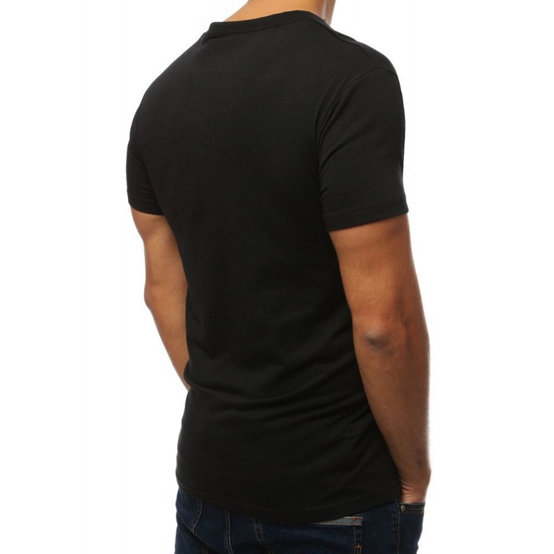 Stylové pánské tričko černé barvy s potiskem