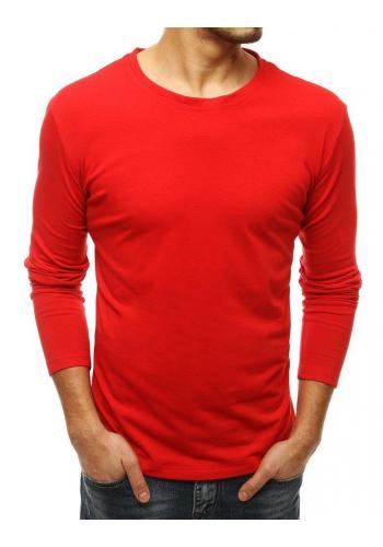 Pánské klasické tričko s dlouhým rukávem v červené barvě