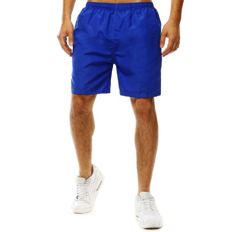 Pánské koupací šortky s kontrastním pásem vzadu v modré barvě
