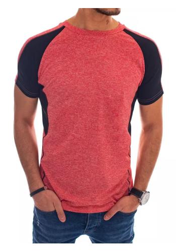 Červené módní tričko s krátkým rukávem pro pány