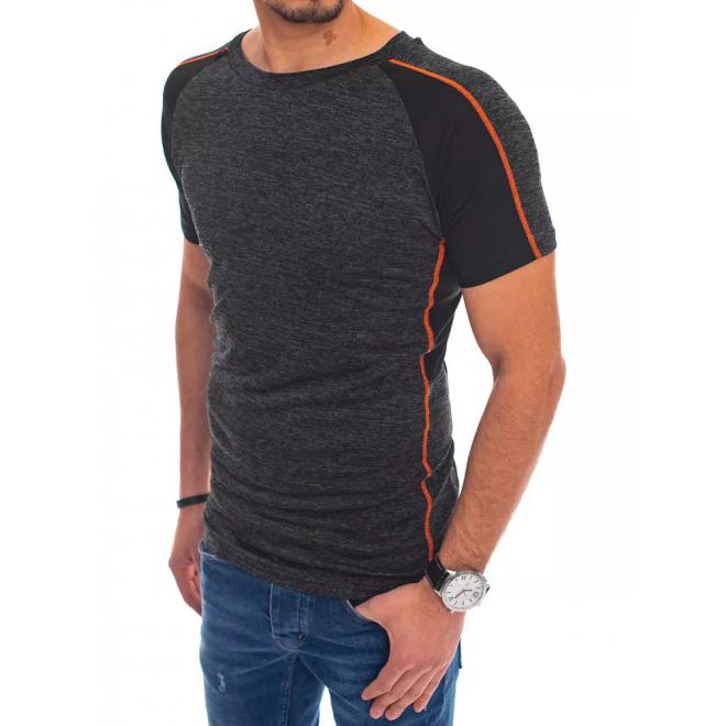 Módní pánské tričko černé barvy s krátkým rukávem