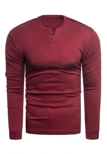 Červený klasický svetr pro pány ve výprodeji