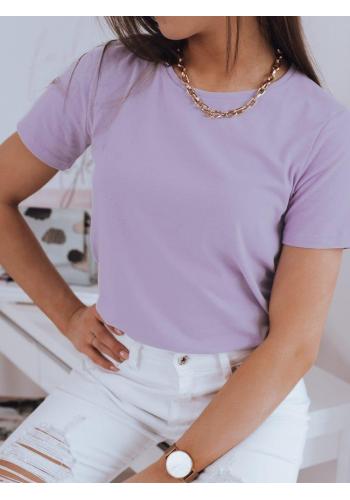 Klasické dámské tričko fialové barvy s krátkým rukávem