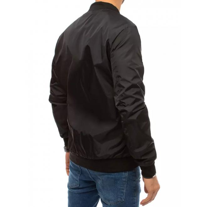 Pánská přechodná bunda s reflexními doplňky v černé barvě