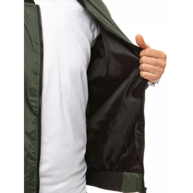 Zelená přechodná bunda s reflexními doplňky pro pány