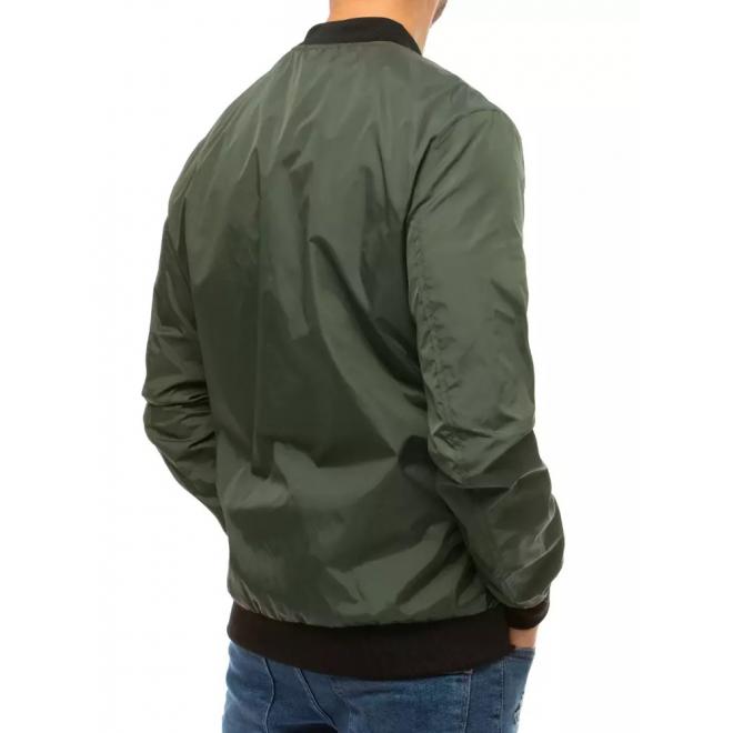 Zelená přechodná bunda s reflexními doplňky pro pány