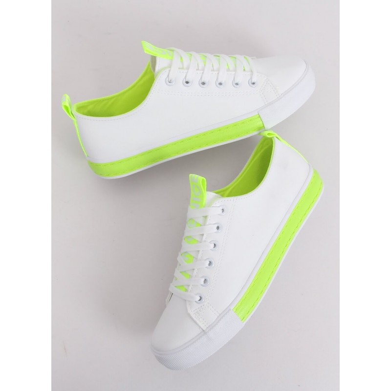 Bílo-zelené klasické tenisky pro dámy