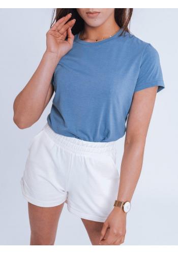 Klasické dámské trička světle modré barvy s krátkým rukávem