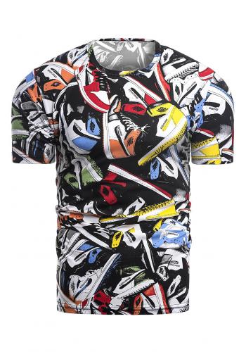 Pánské módní tričko s barevným potiskem tenisek