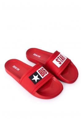 Pánské gumové pantofle Big Star v červené barvě