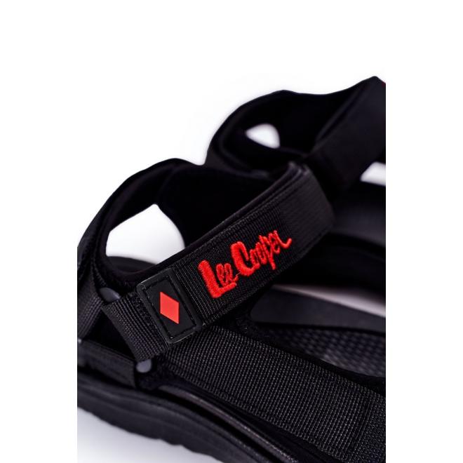 Černé sportovní sandály Lee Cooper se suchým zipem pro pány