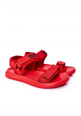 Sportovní pánské sandály Big Star červené barvy se suchým zipem