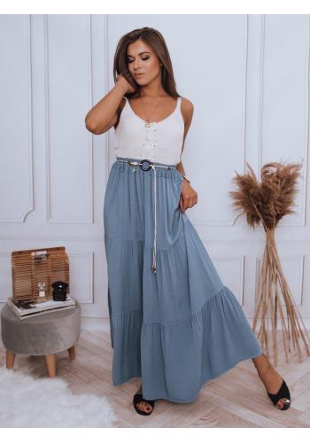 Maxi dámská sukně světle modré barvy s gumičkou v pase