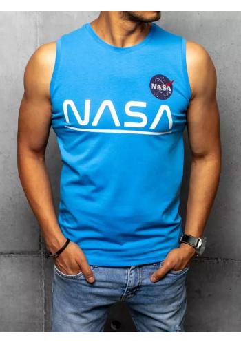 Módní pánské tričko světle modré barvy s potiskem NASA