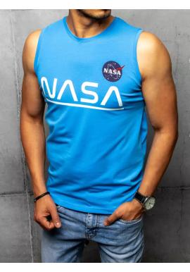 Módní pánské tričko světle modré barvy s potiskem NASA