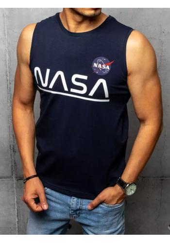Módní pánské tričko tmavě modré barvy s potiskem NASA