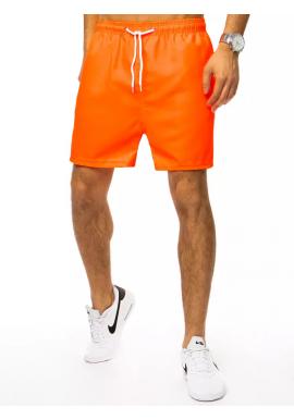 Kraťasové pánské plavky oranžové barvy s kapsou