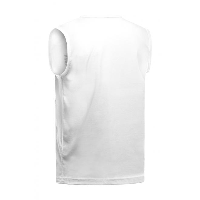Bavlněné pánské tričko bílé barvy s potiskem