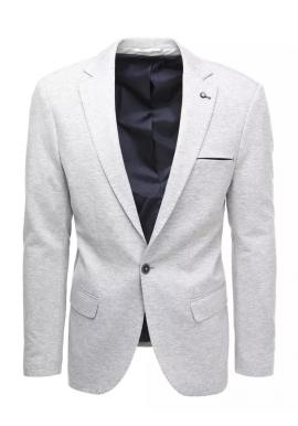 Pánské jednořadé sako v neformálním stylu v šedé barvě