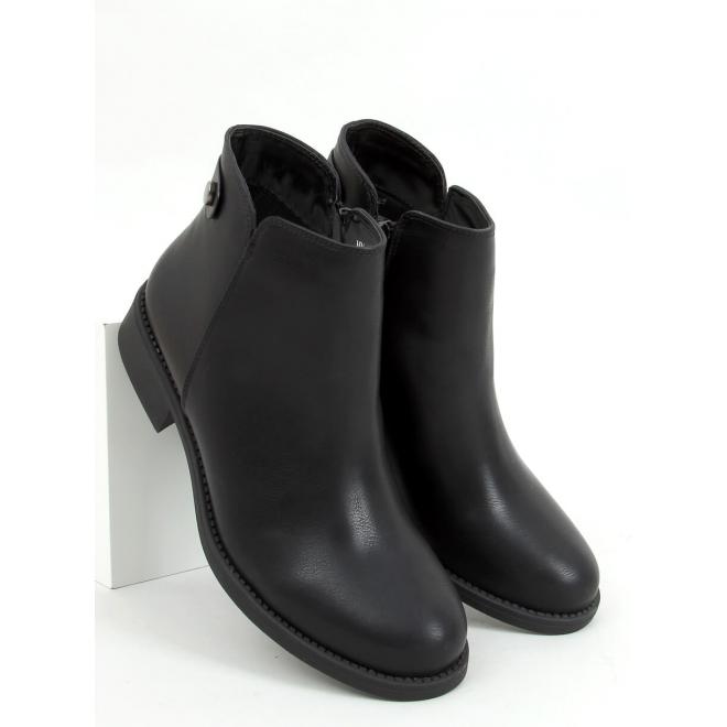 Klasické dámské kotníkové boty černé barvy