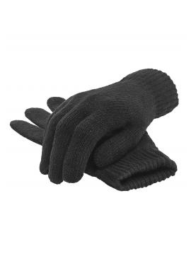 Pánské teplé vlněné rukavice na zimu v černé barvě