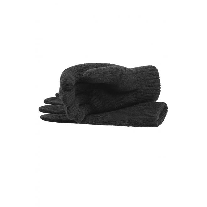 Pánské teplé vlněné rukavice na zimu v černé barvě