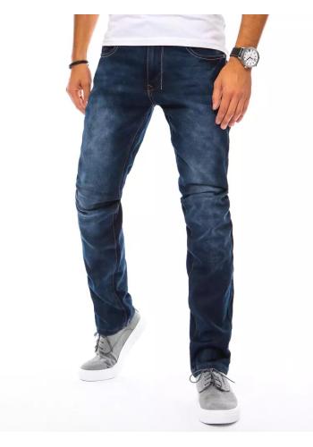 Tmavě modré stínované džíny s rovnými kalhotami pro pány