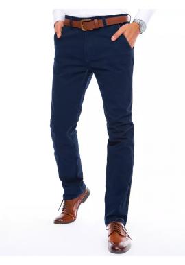 Elegantní pánské chinos kalhoty tmavě modré barvy
