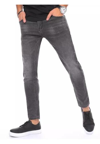 Pánské zúžené džíny v tmavě šedé barvě