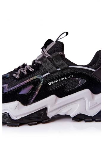 Pánské sportovní Sneakersy s vysokou podrážkou v černé barvě