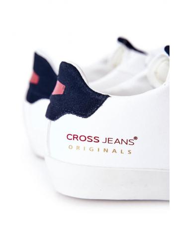 Kožené pánské tramky Cross Jeans bílé barvy