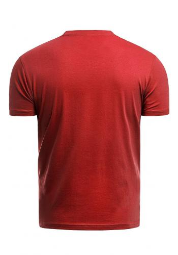 Klasická pánská trička červené barvy s potiskem