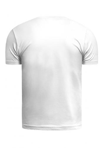 Bílé klasické tričko s potiskem pro pány