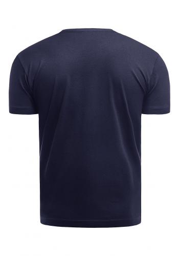 Pánské klasické tričko s potiskem v tmavě modré barvě