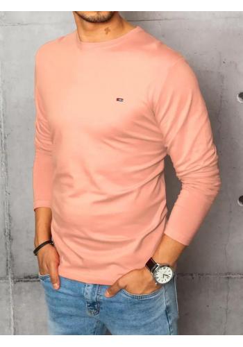 Pánské tričko s dlouhým rukávem v růžové barvě