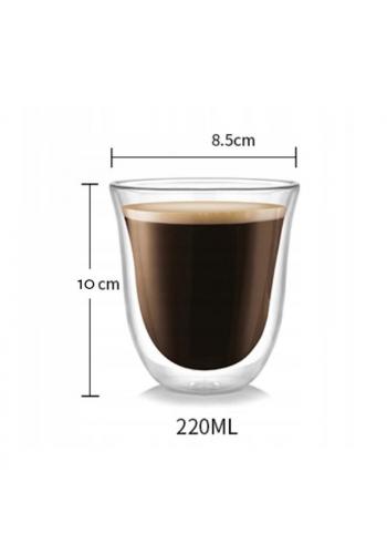 Sada šesti termo sklenic na kávu - 220 ml