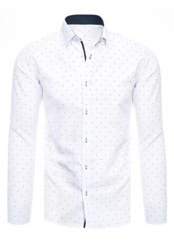 Tečkovaná pánská košile bílé barvy